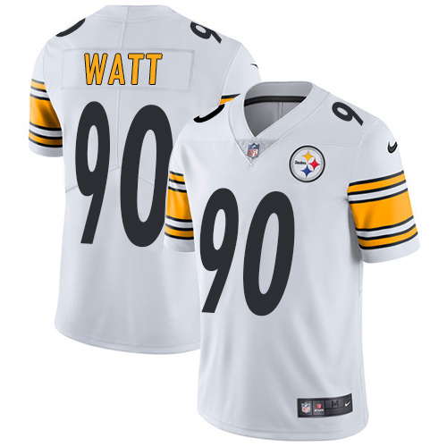 2019 Men Pittsburgh Steelers #90 Watt white Nike Vapor Untouchable Limited NFL Jersey->pittsburgh steelers->NFL Jersey